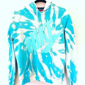 blue tie dye nike hoodie